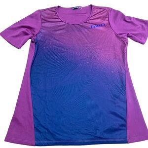 Giro Women’s Large Cycling Short Sleeve Jersey MTB Purple And Pink Gradient